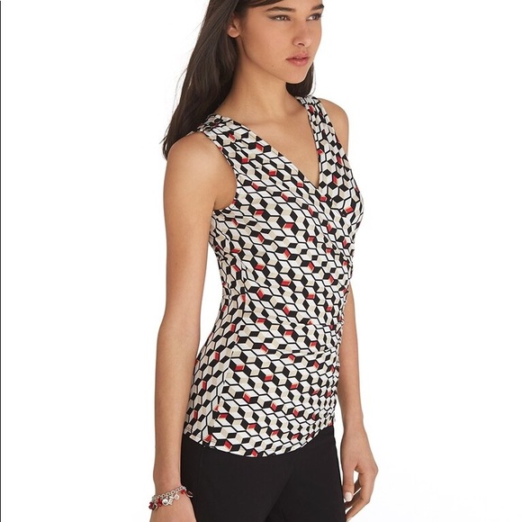 White House Black Market Tops - White House Black Market Geometric Blouse M